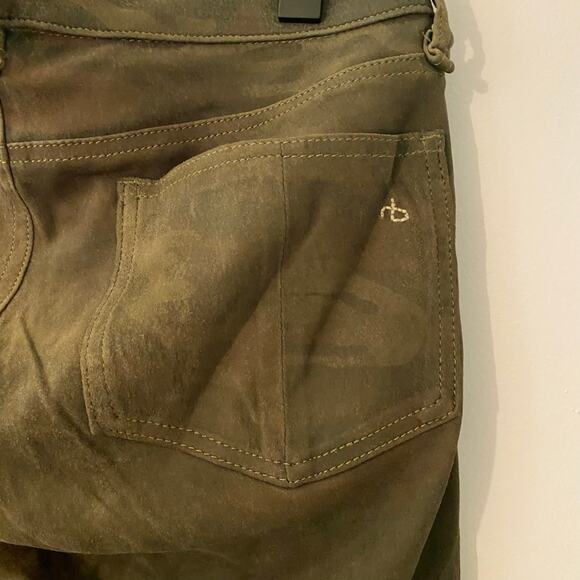 rag & bone Desert Camo Print Skinny Leg Pants 100% Lamb Leather Women's size 28 - Picture 7 of 12